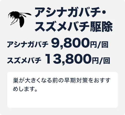 アシナガバチ・スズメバチ駆除