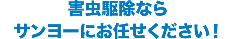 害虫駆除ならサンヨーにお任せください！